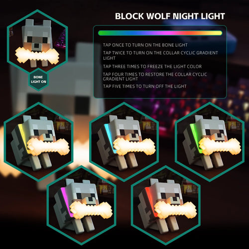 Dual-Glow Wolf Desk Lamp