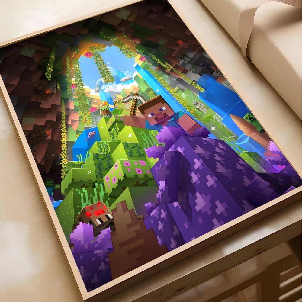 Pixel World Wall Art Posters