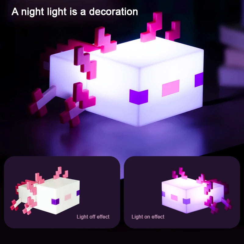 Pixel Axolotl LED: 5-Color Mood Light