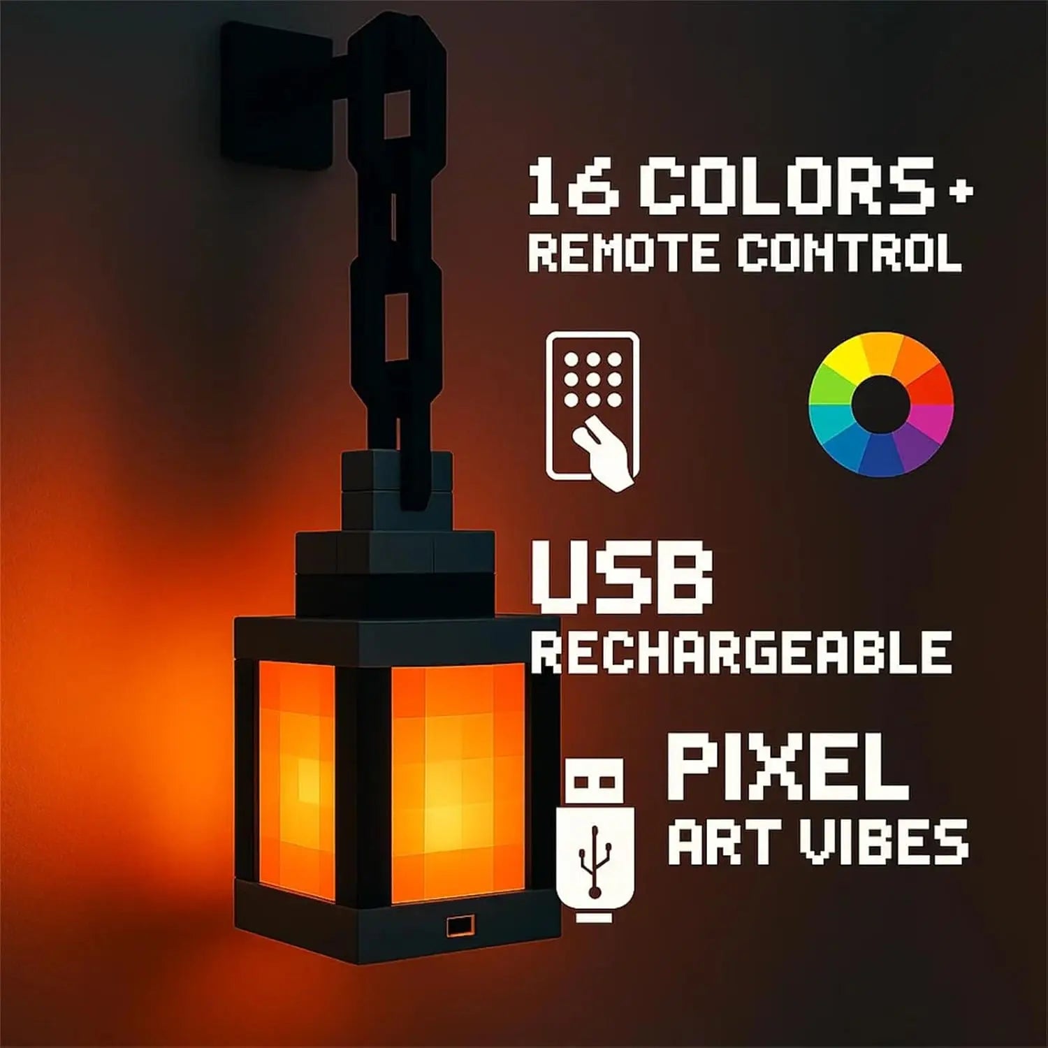 Minecraft RGB wall torch