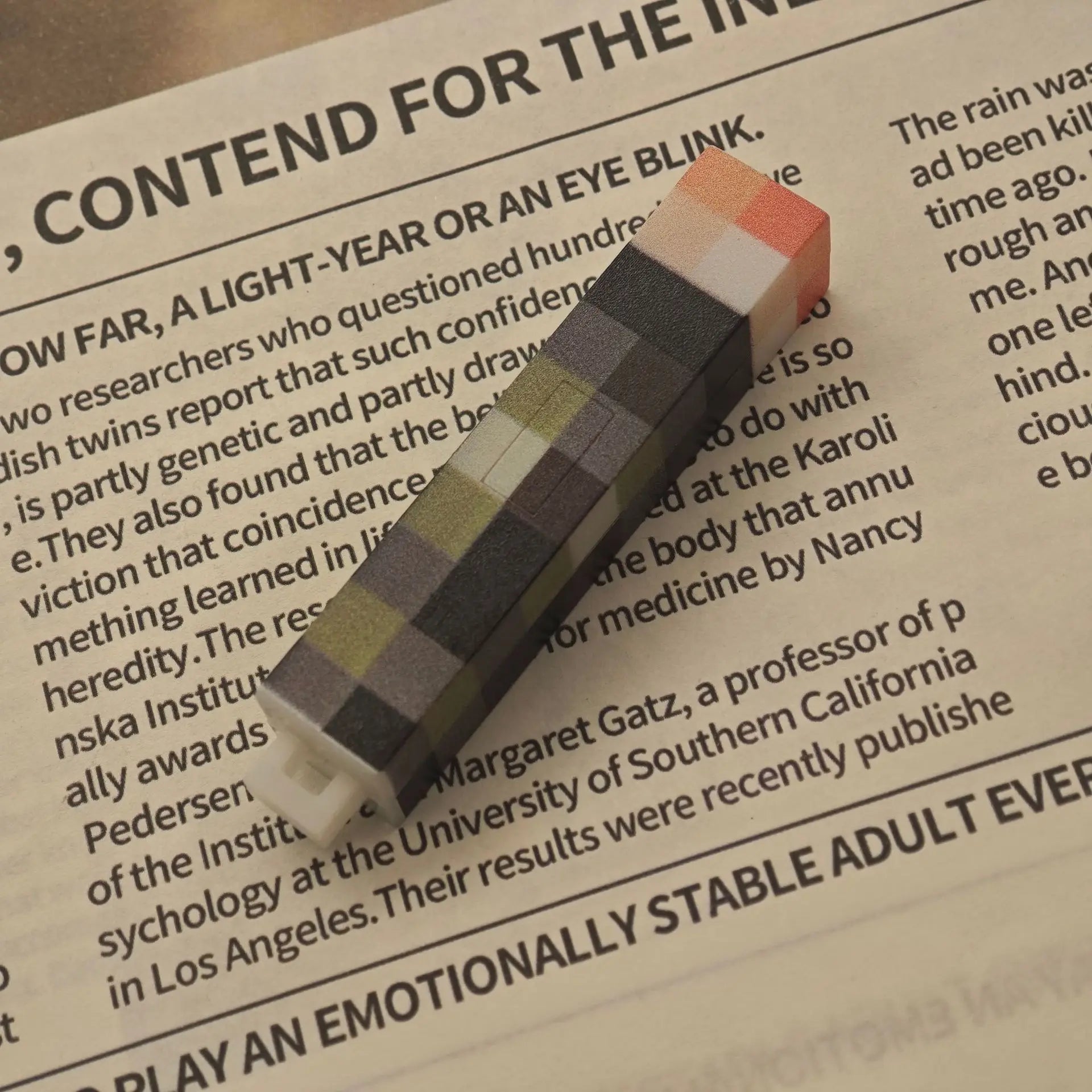 Glow-Stick Pixel Keychain