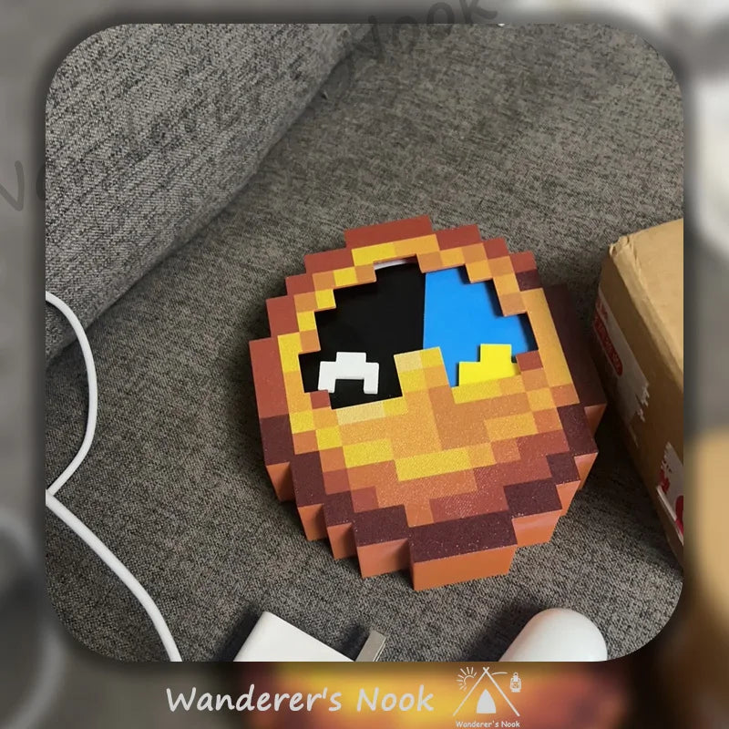 Pixel World Clock: Wall Decor