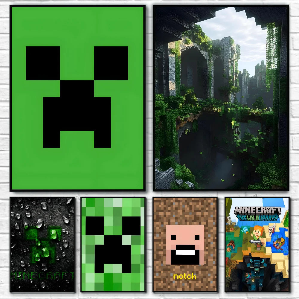 Pixel World Wall Art Posters