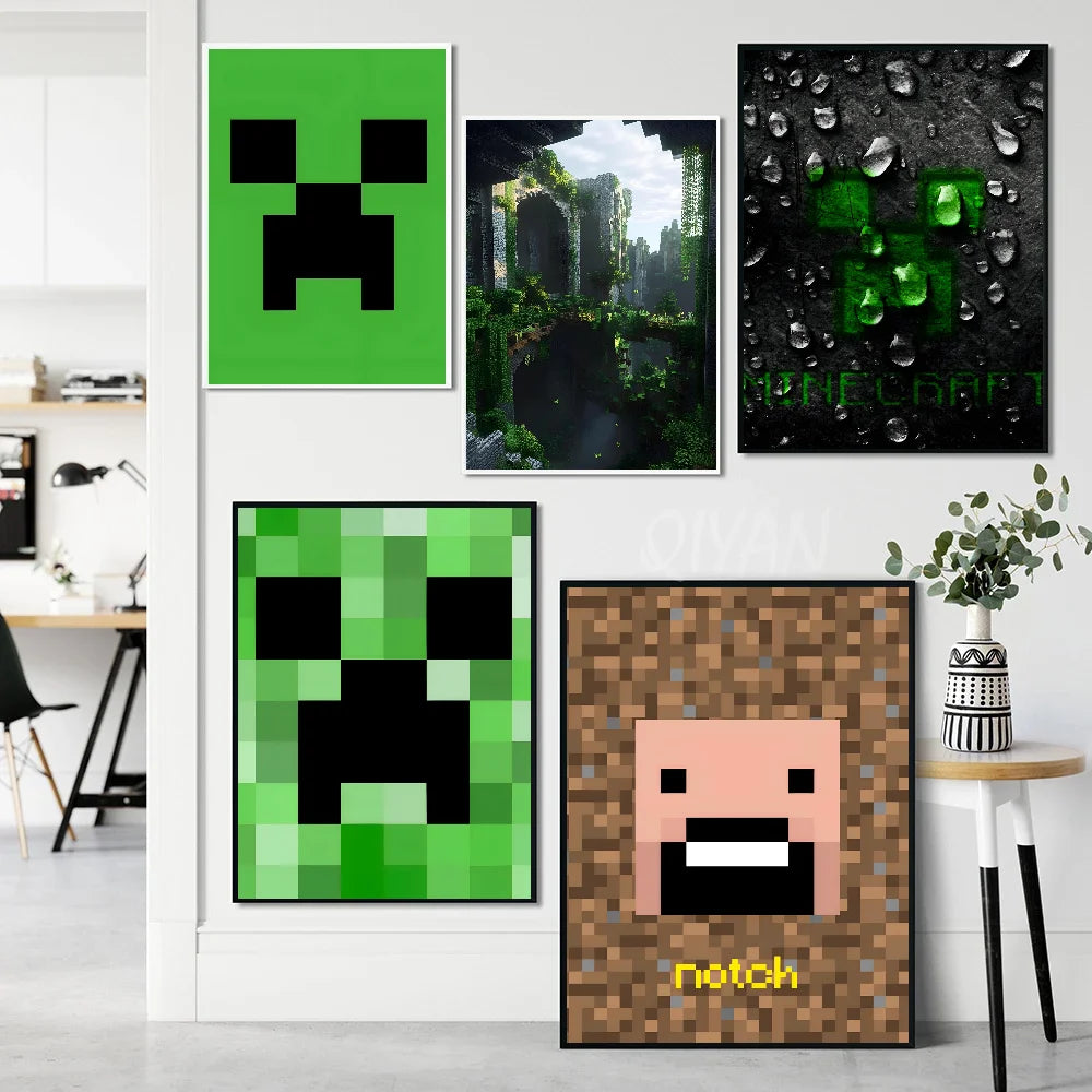 Pixel World Wall Art Posters