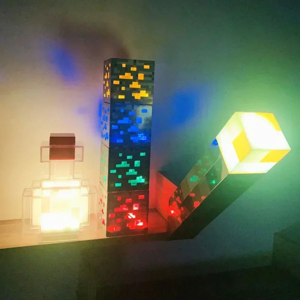 Pixel Ore LED Block: 4-in-1 Night Light