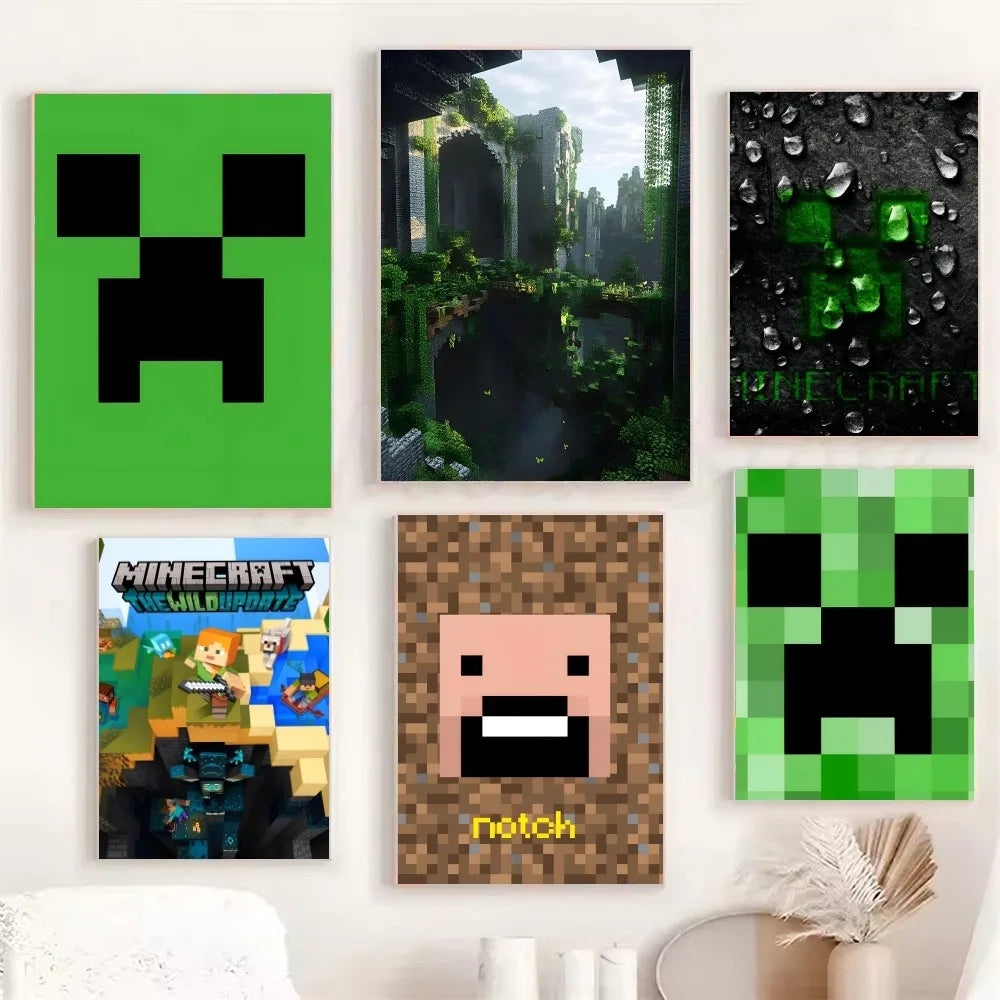 Pixel World Wall Art Posters